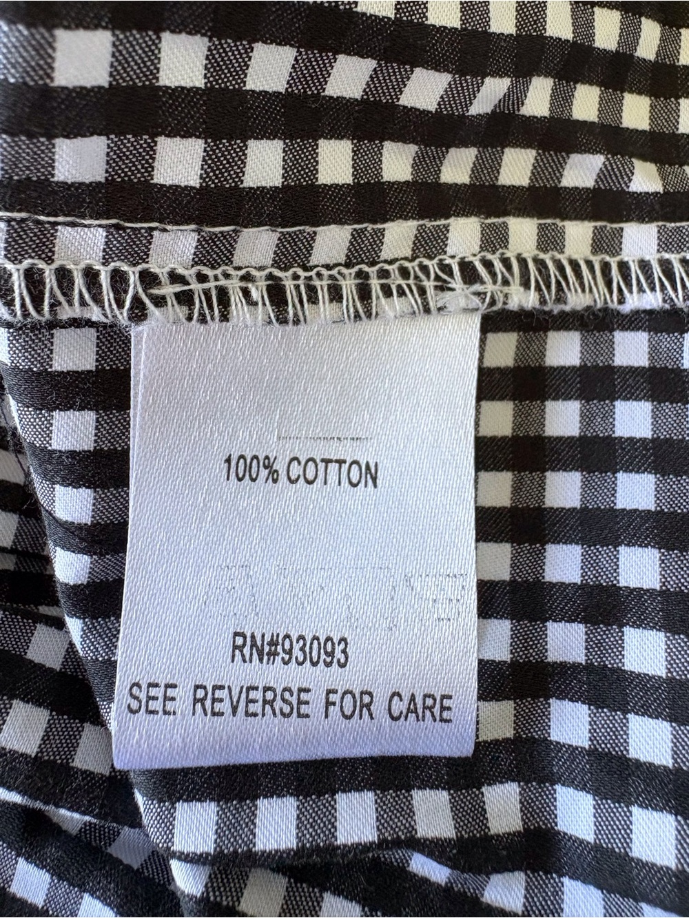 Tyler Boe Medium Black White Gingham Tier Babydoll Mini Dress Cotton Tie V Neck - Picture 9 of 12
